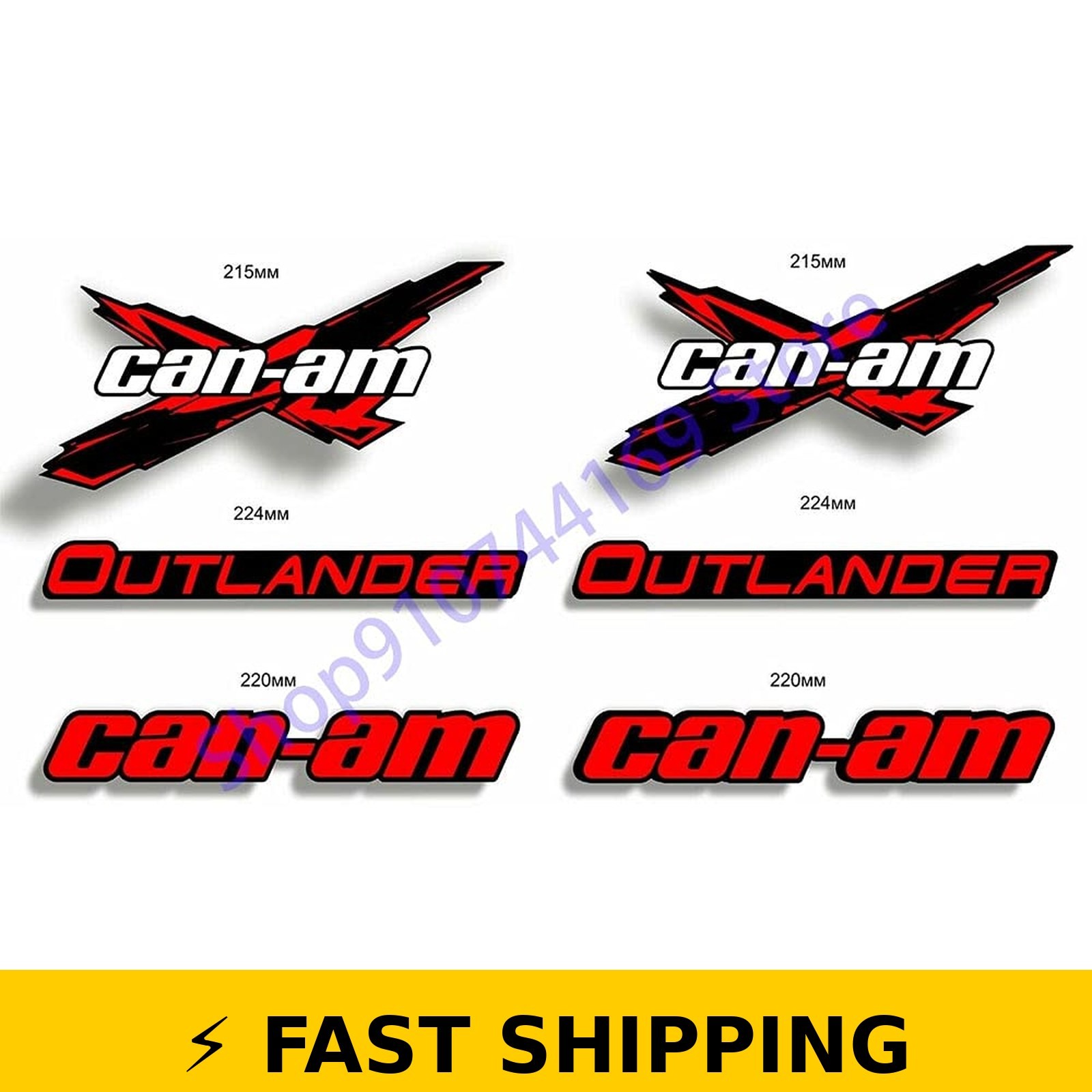 For BRP CAN-AM Decal Sticker Kit PVC Stickers – Red