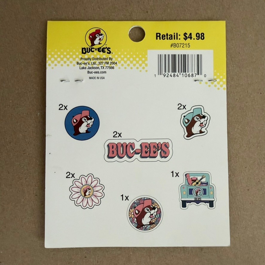 Buc-ee's sticker decal pack, NEW