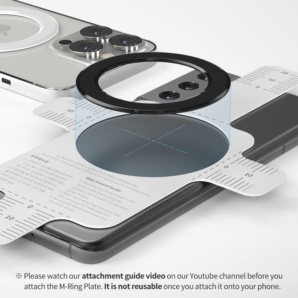 Black Magnetic Ring for Phones – Upgrade to MagSafe with Wireless Charging