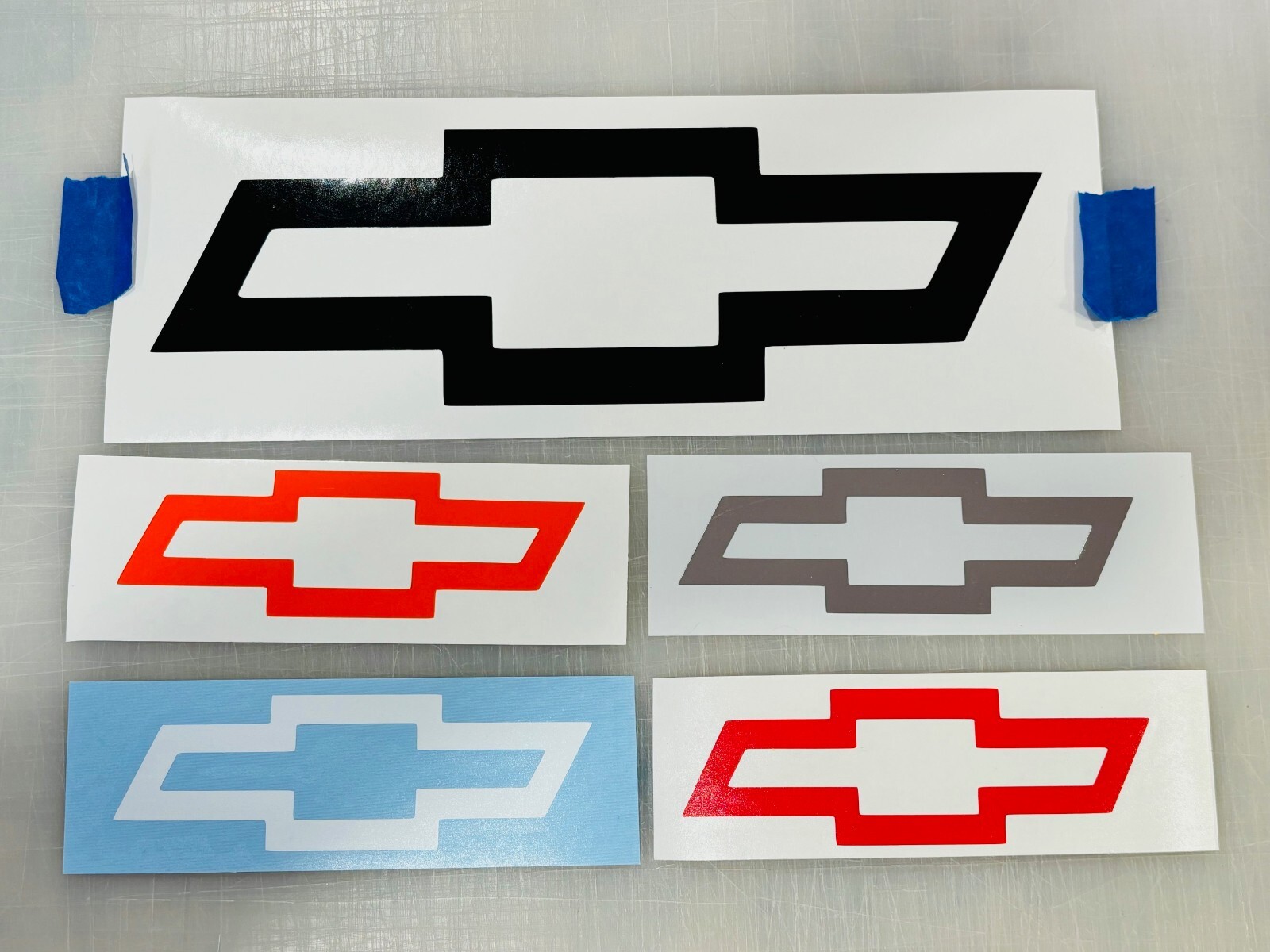 Chevy Bowtie Outline Vinyl Decal Many Sizes Colors Buy 2 Get 1 FREE +FREE Ship