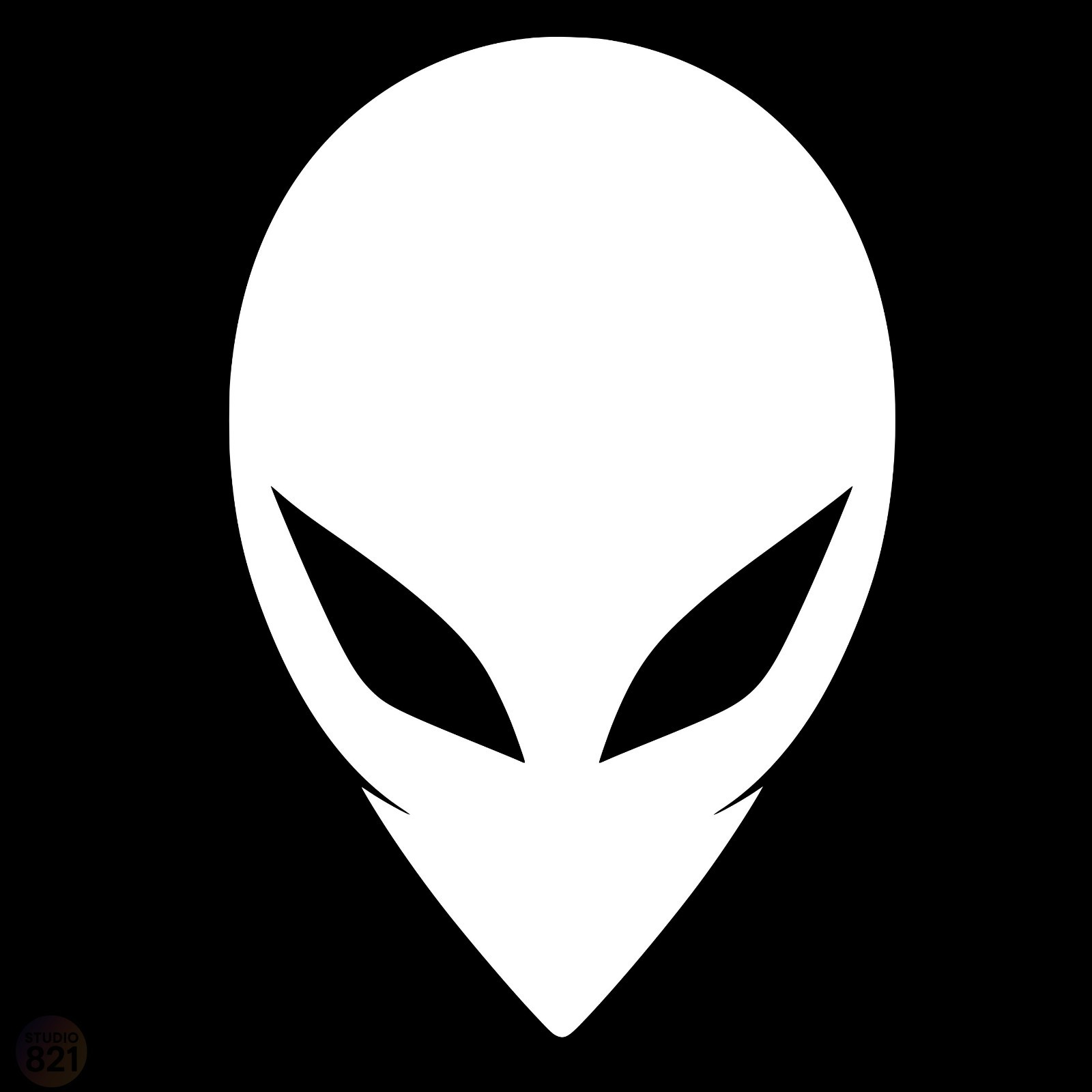 Alien Head Vinyl Decal Sticker – UFO – UAP Extraterrestrial Sci‑Fi Car Truck V4