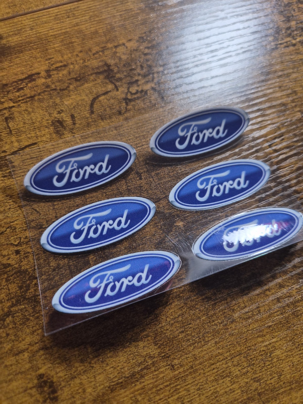 6 pc. FORD LOGO 2" UV High Quality UVDTF Decal Sticker waterproof USA NOT VINYL