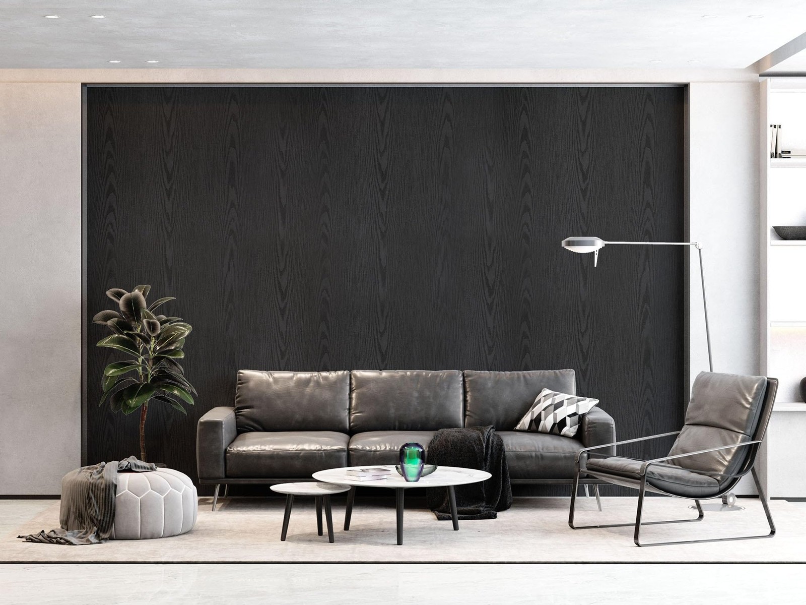 Black Wood Peel and Stick Wallpaper (24" x 78", 3D-Wood Texture) Waterproof a…