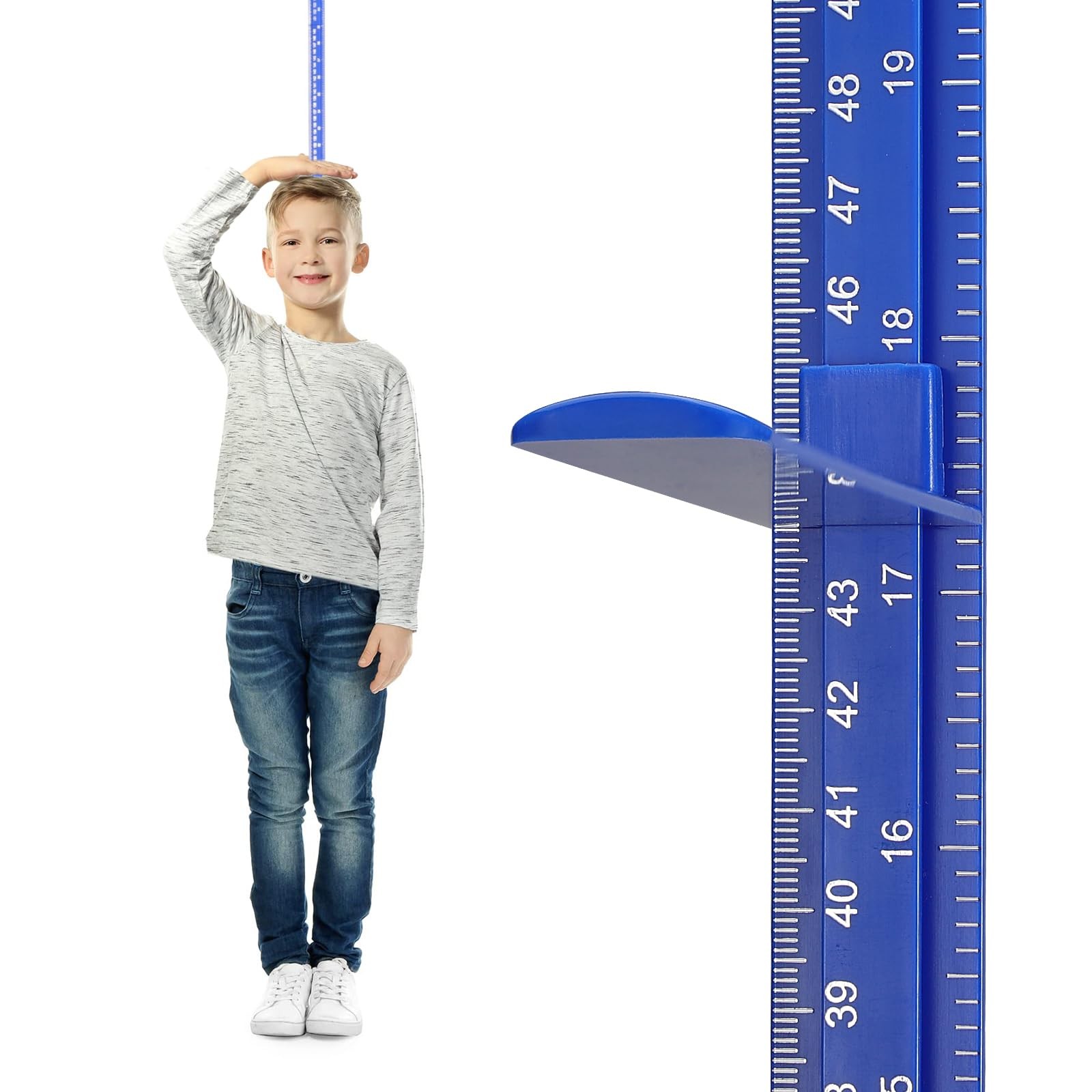 Egoldto Height Measurement for Wall, Children Adult Measure Rod, Blue
