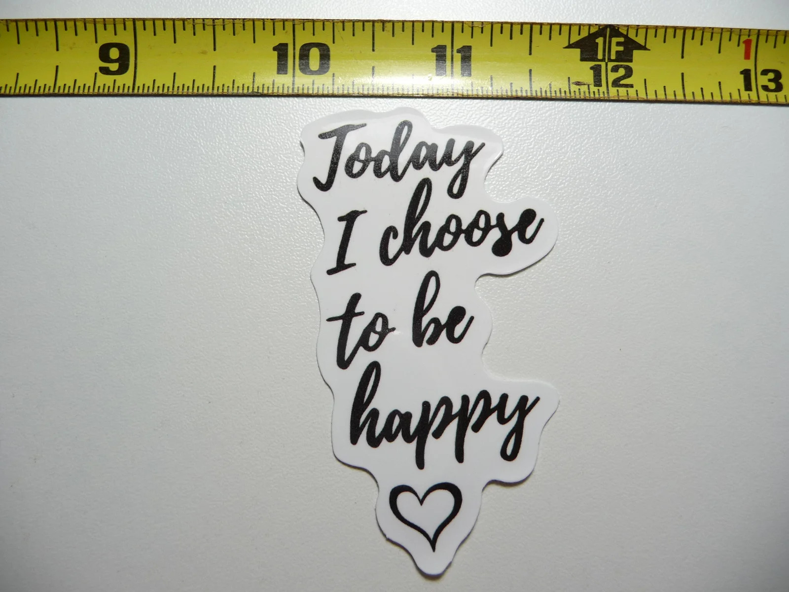 TODAY I CHOOSE TO BE HAPPY HEART SMALL STICKER DECAL MOTIVATIONAL POSITIVE