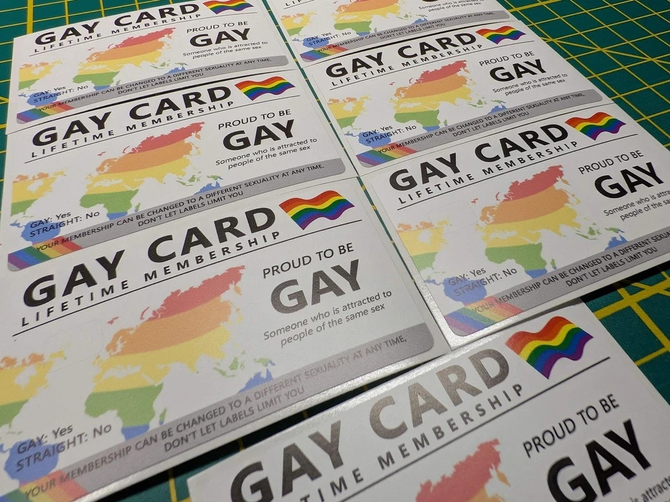 Gay (LGBTQIA++) Lifetime Membership Card Credit Card Debit Card Skins