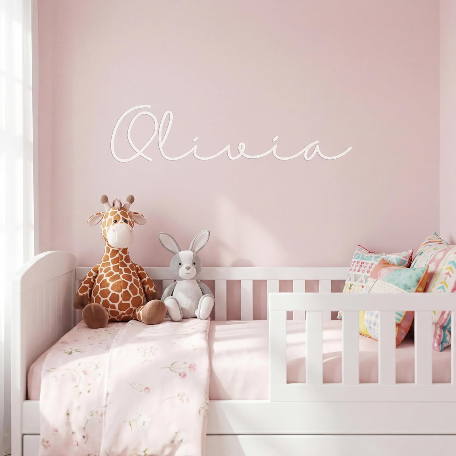 Personalized Name Wall Decal Large Cursive Letter Stickers Big Alphabet Custom S