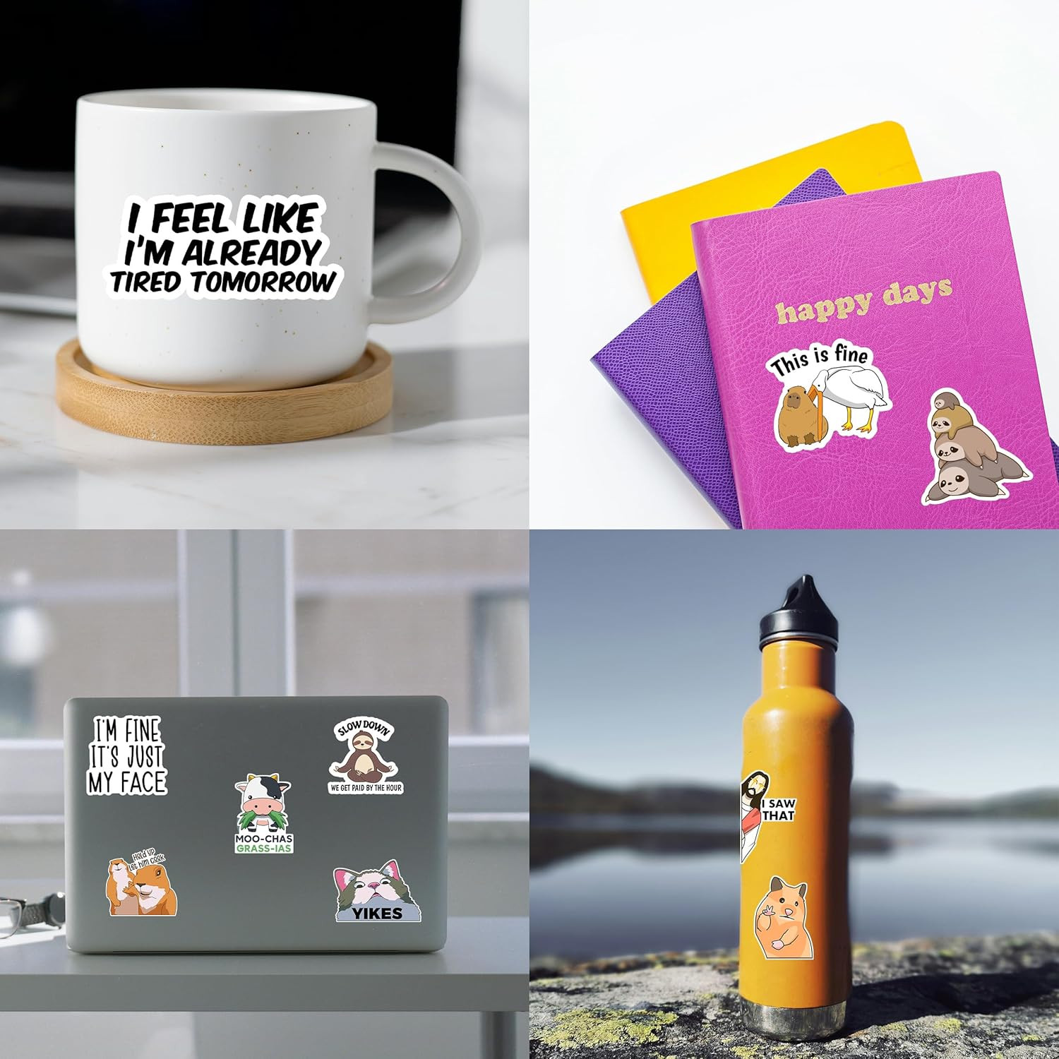 73 Pcs Funny Stickers for Adults Dirty Humor, Water Bottles Waterproof Cool Stic