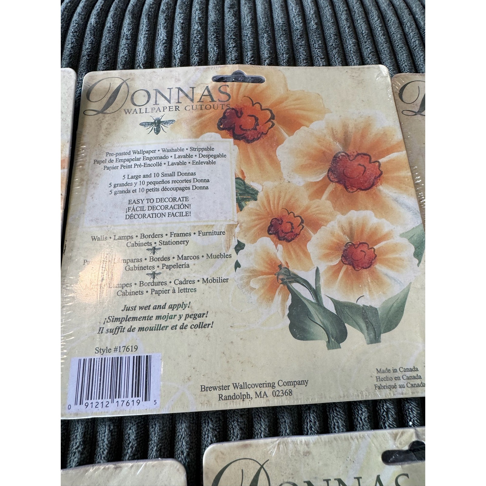 Donnas Wallpaper Cutouts 5 Style Variety Pack Pre pasted Removable Decor
