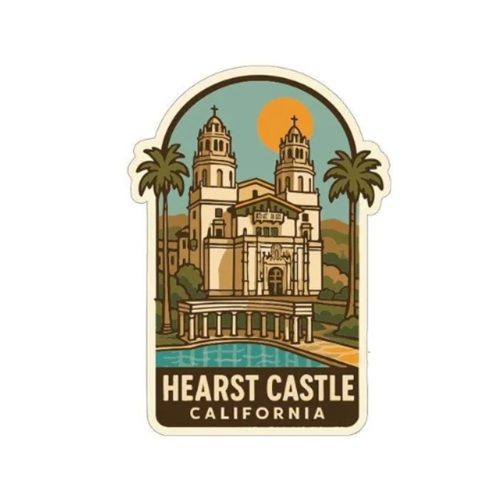 Hearst Castle California Iron On Heat Transfer Vinyl HTV Die-Cut Symbolic