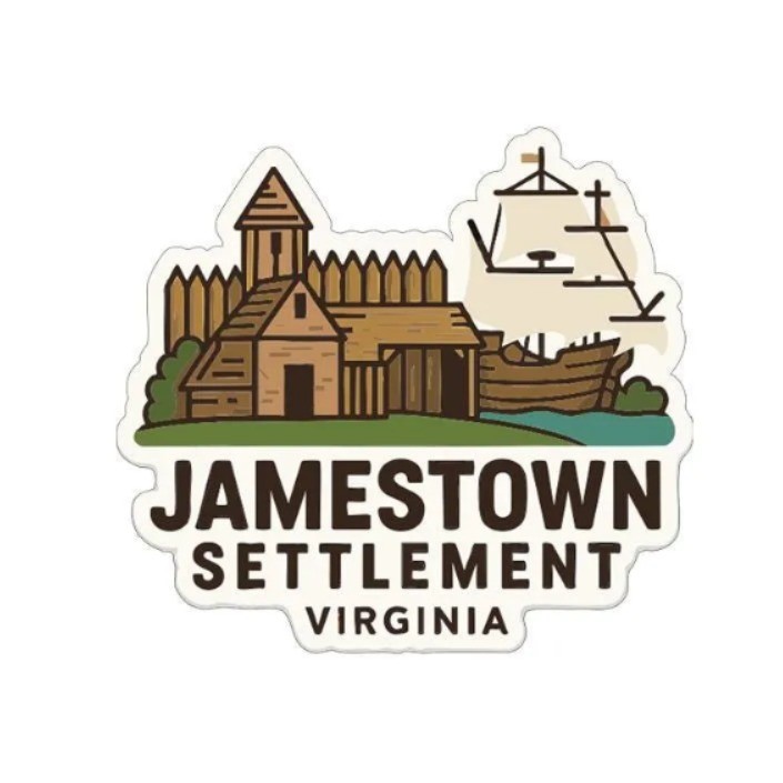 Jamestown Settlement Virginia Iron On Heat Transfer Vinyl HTV Die-Cut Symbolic