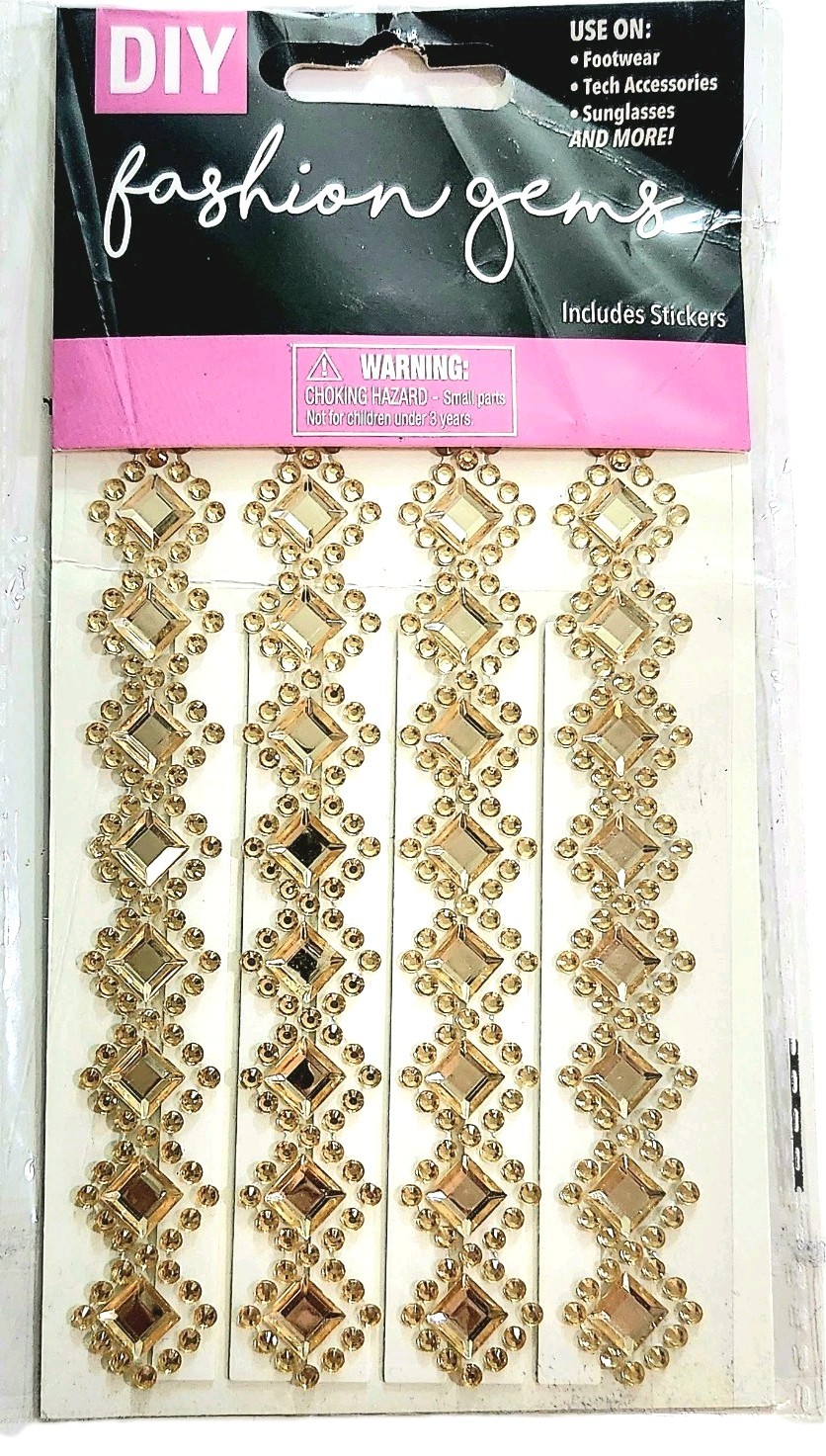 DIY Fashion Gems For Footwear/Tech/Sunglasses/Scrapbooking Borders. Set Of 4 NEW