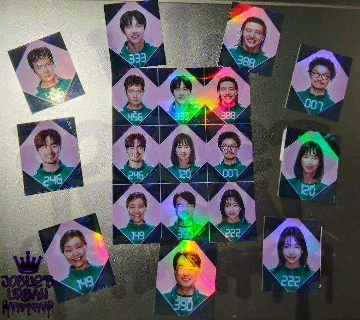 10pcs Squid Game 2 Holographic Stickers
