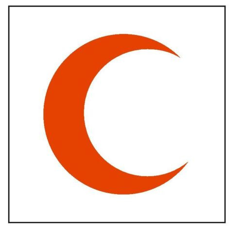Red Crescent International Flag Sticker Decal F411