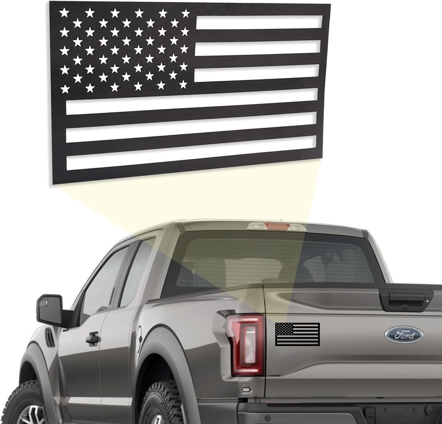 GRITKULTURE American Flag Perfect-Cut Super Magnet 2 Pack with BONUS