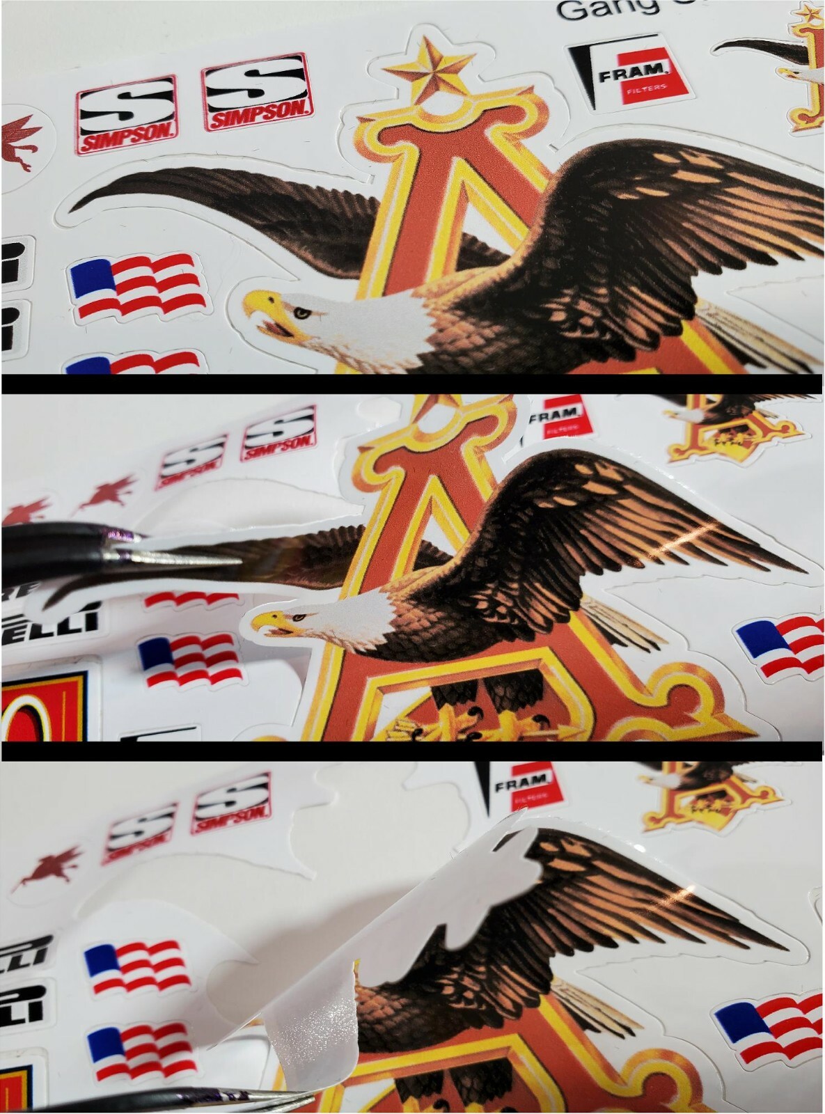 r/c car- WHITE VINYL Sticker Gang SHEET 47 -R/C MODEL Decals 1/12-1/10-rc10