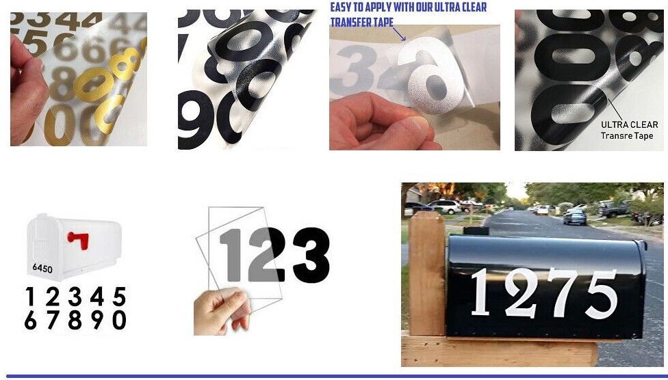Mailbox Address locker Numbers Decal Sticker Window Door Wall Sign – PLAYBALL