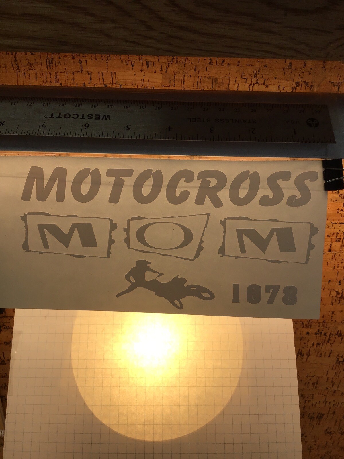 Motocross MOTO X MOM BIG – WHITE – Vinyl Sticker Decal – MM4.2.1077