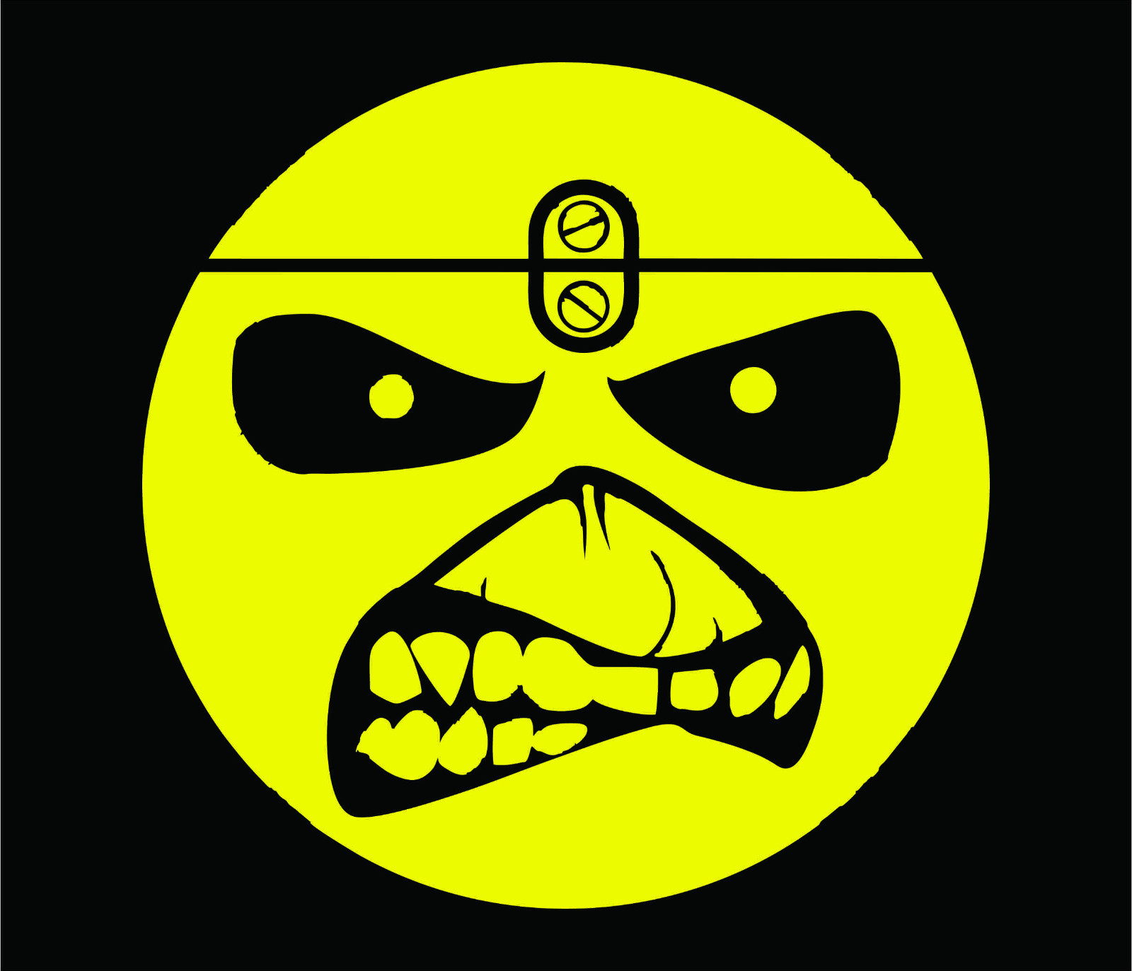 IRON MAIDEN Eddie Smiley Face Vinyl Decal Die Cut Sticker