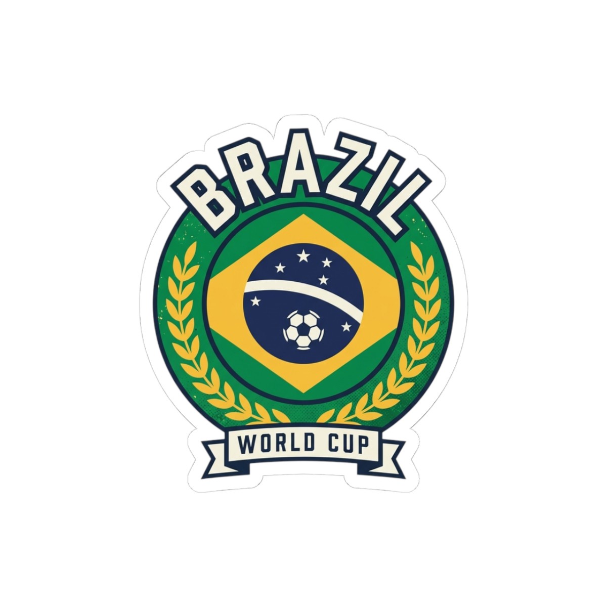 Brazil World Cup soccer sticker | Kiss-Cut Sticker