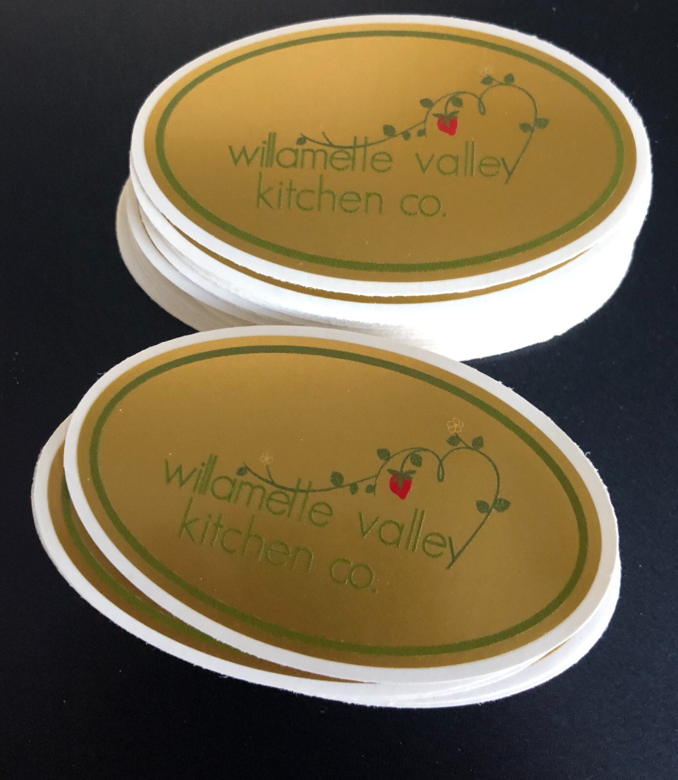 Custom Metallic Gold stickers logo Gold Foil stickers waterproof Gold labels