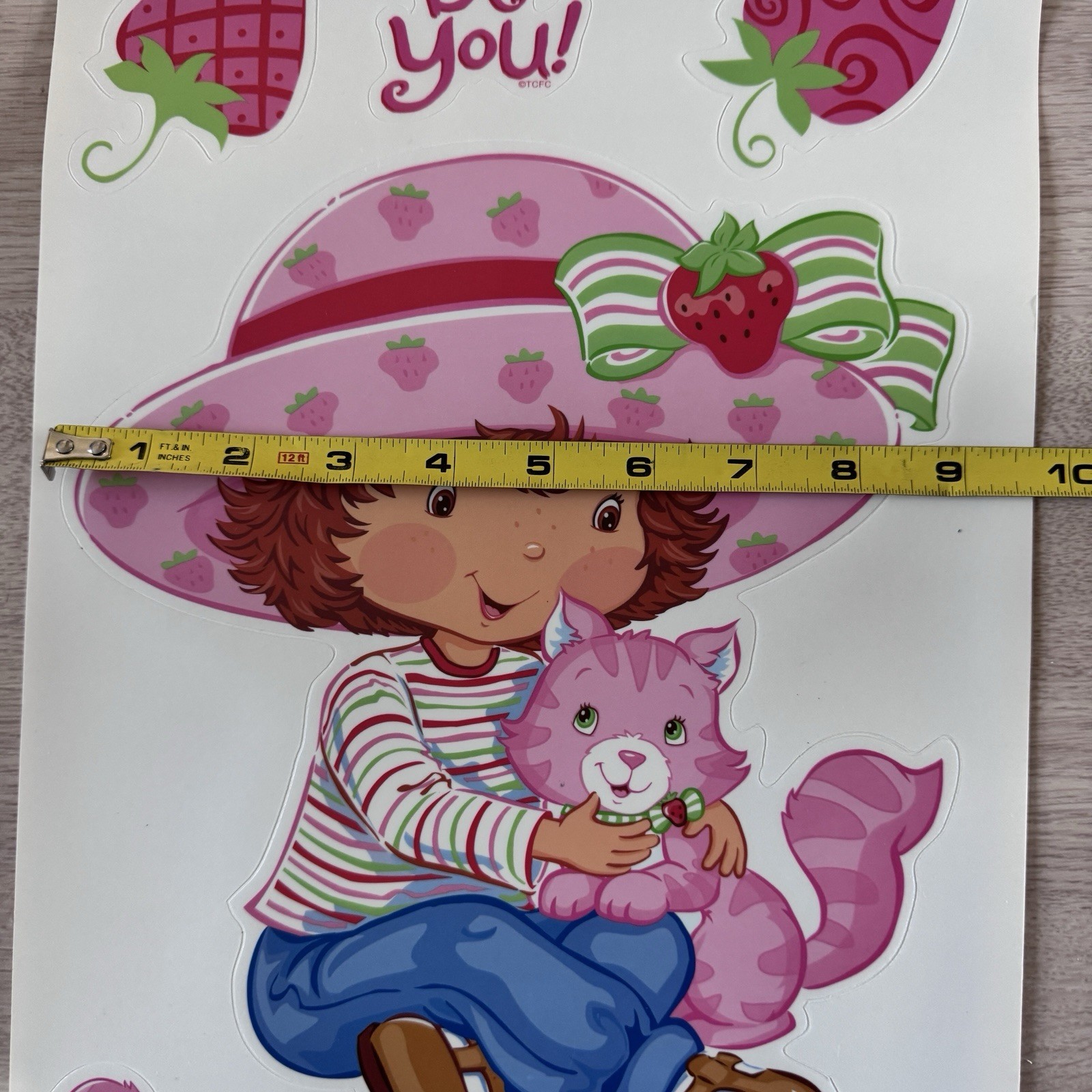 STRAWBERRY SHORTCAKE CUSTARD Cat 22 Jumbo Stick-ups wall stickers MURAL decals