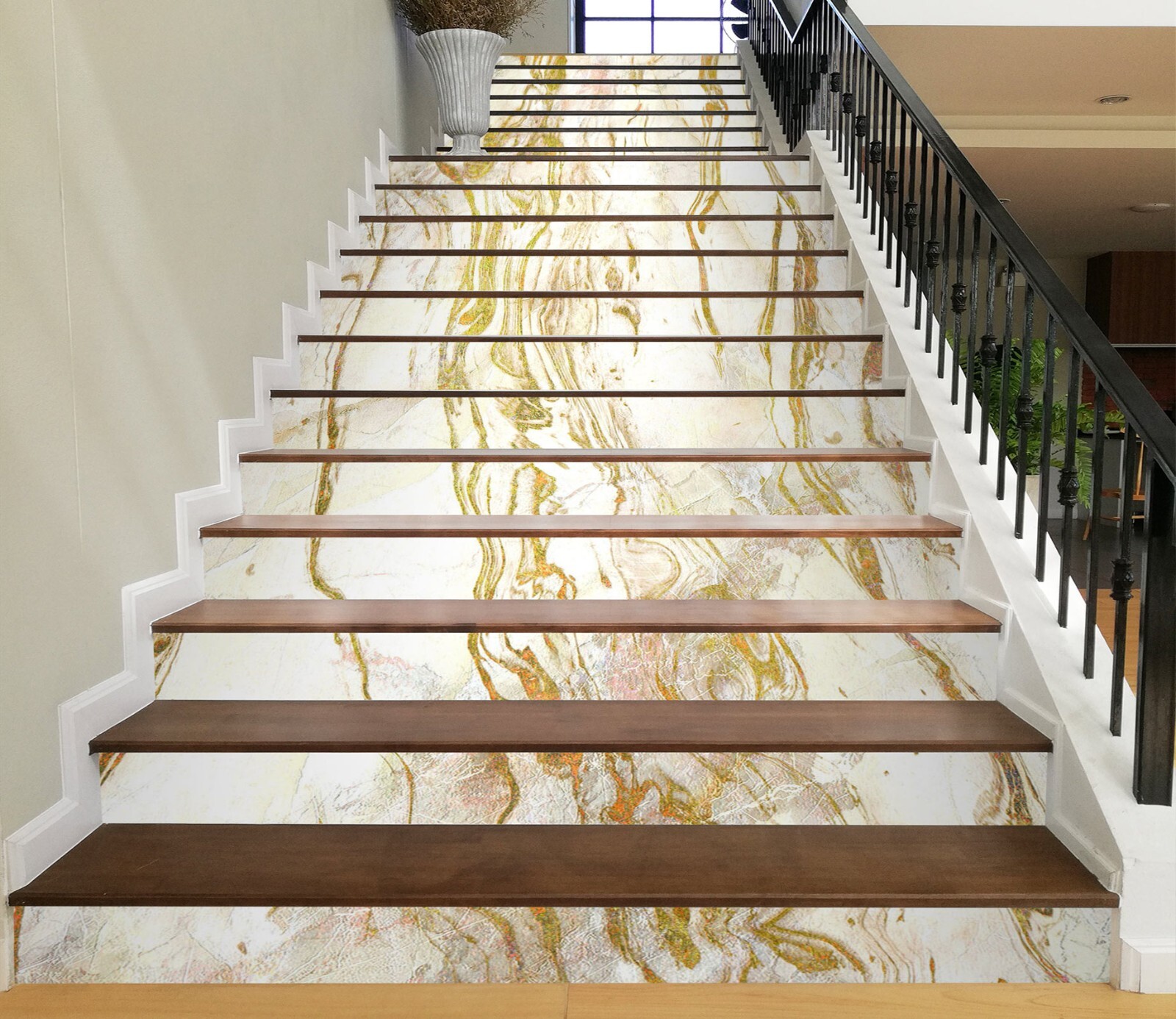 3D Golden Romance 8534 Stair Risers Decoration Photo Mural Decal Wallpaper Rom