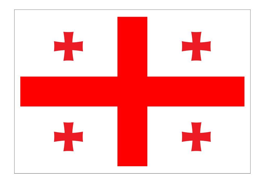 Georgia Flag Sticker Decal F712