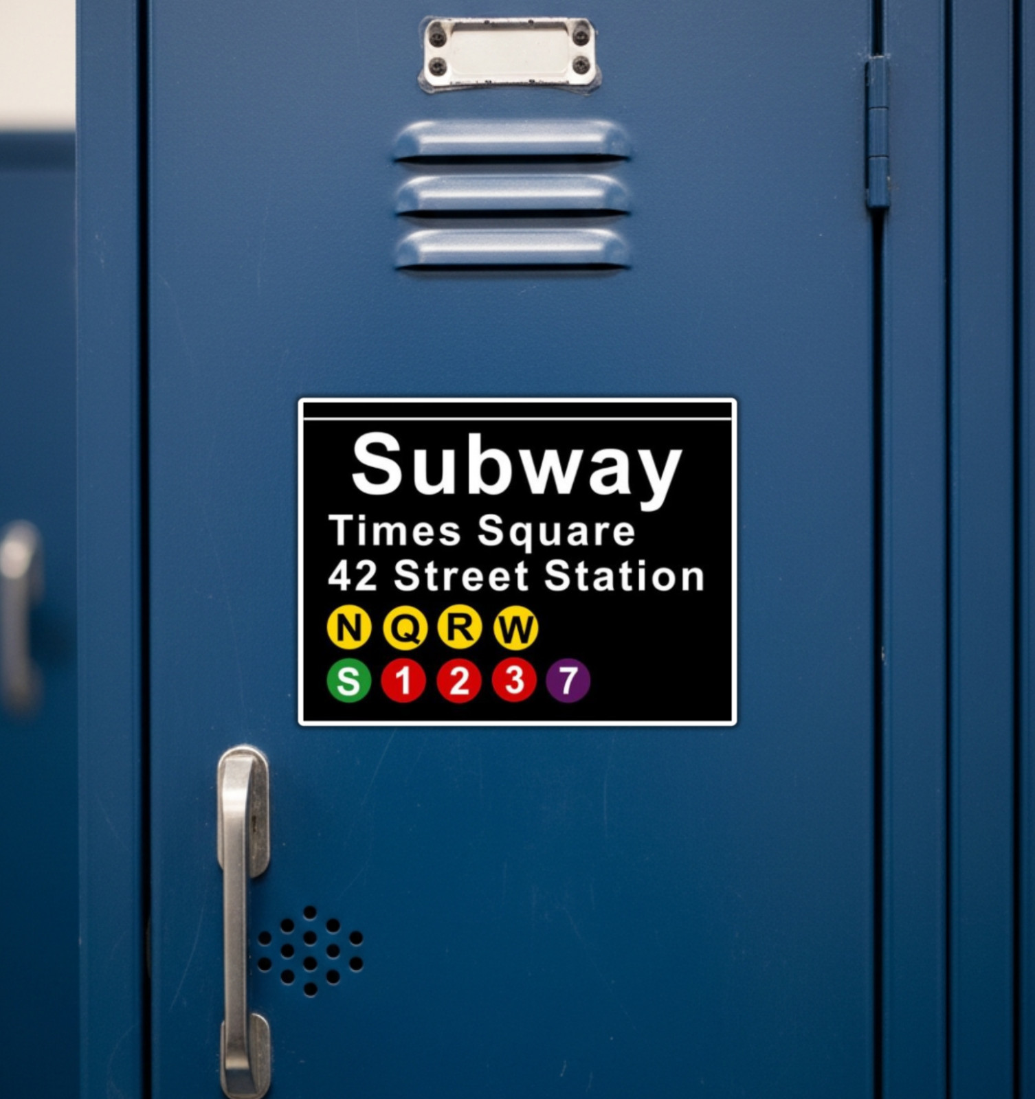 NYC Subway Signs Die Cut Glossy Fridge Magnets