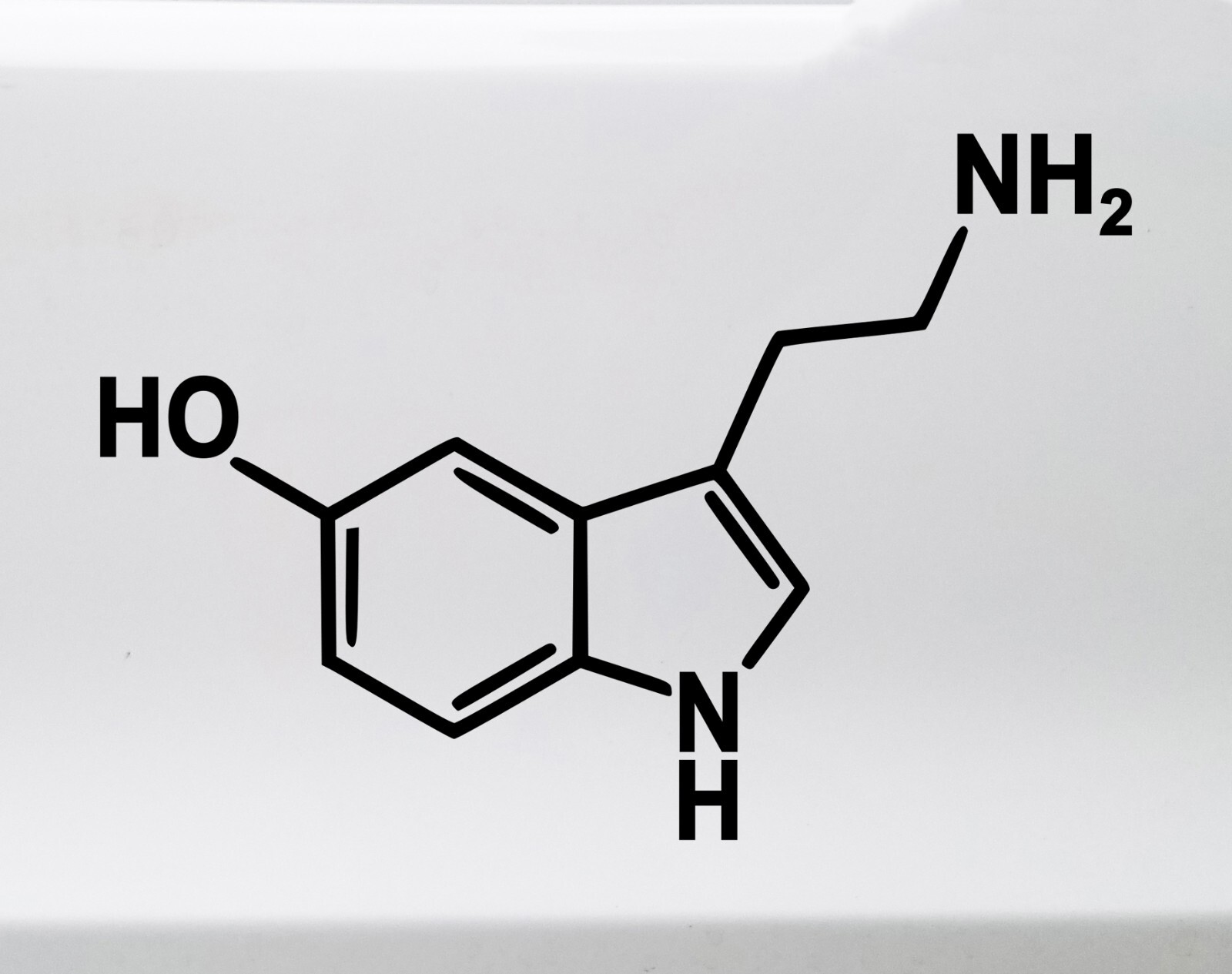 Serotonin Molecular Compound Vinyl Decal V1 – Chemical Structure Die Cut Sticker