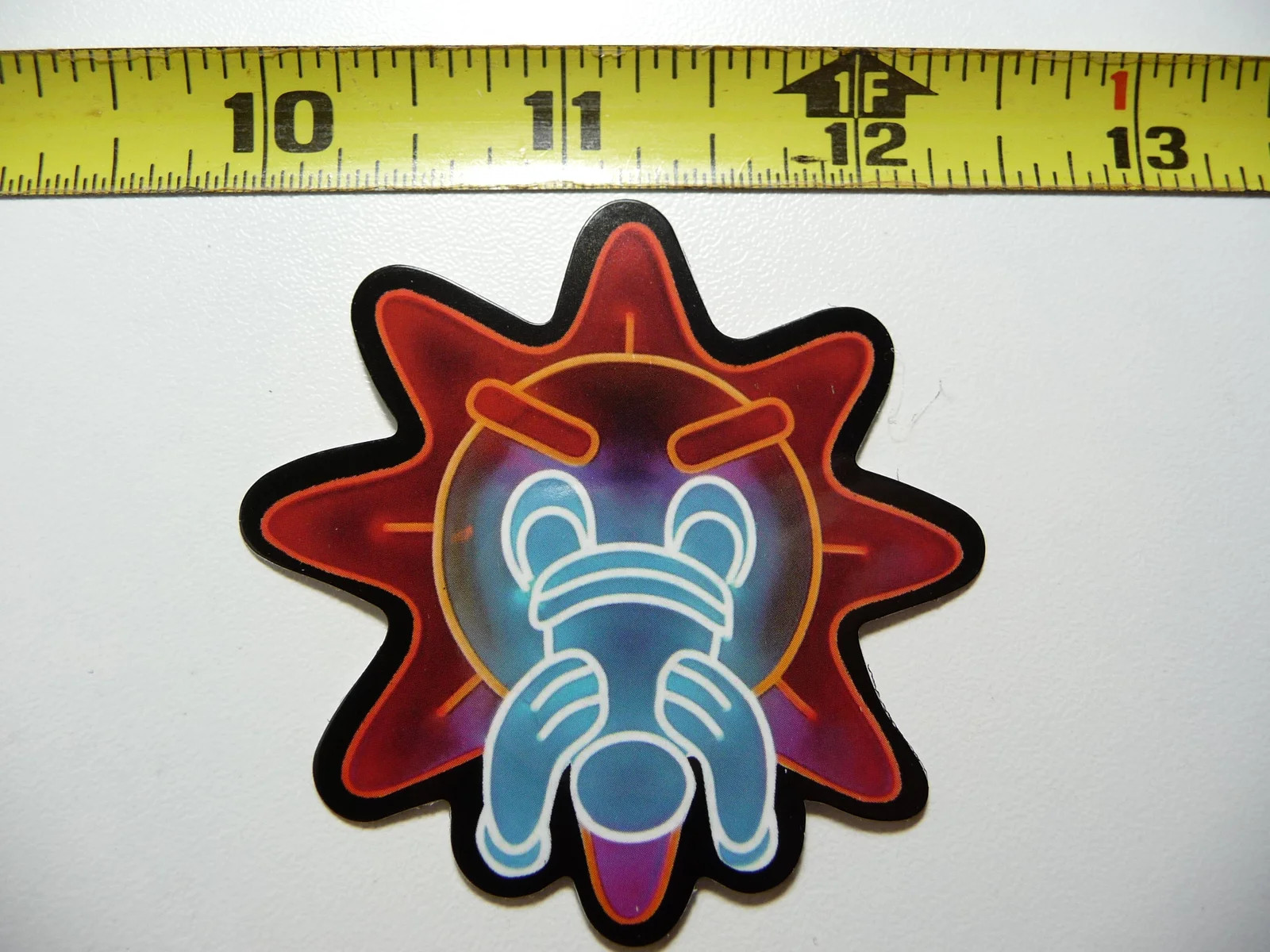 DRINKING COFFEE NEON STYLE SMALL STICKER DECAL COLORFUL FUNNY