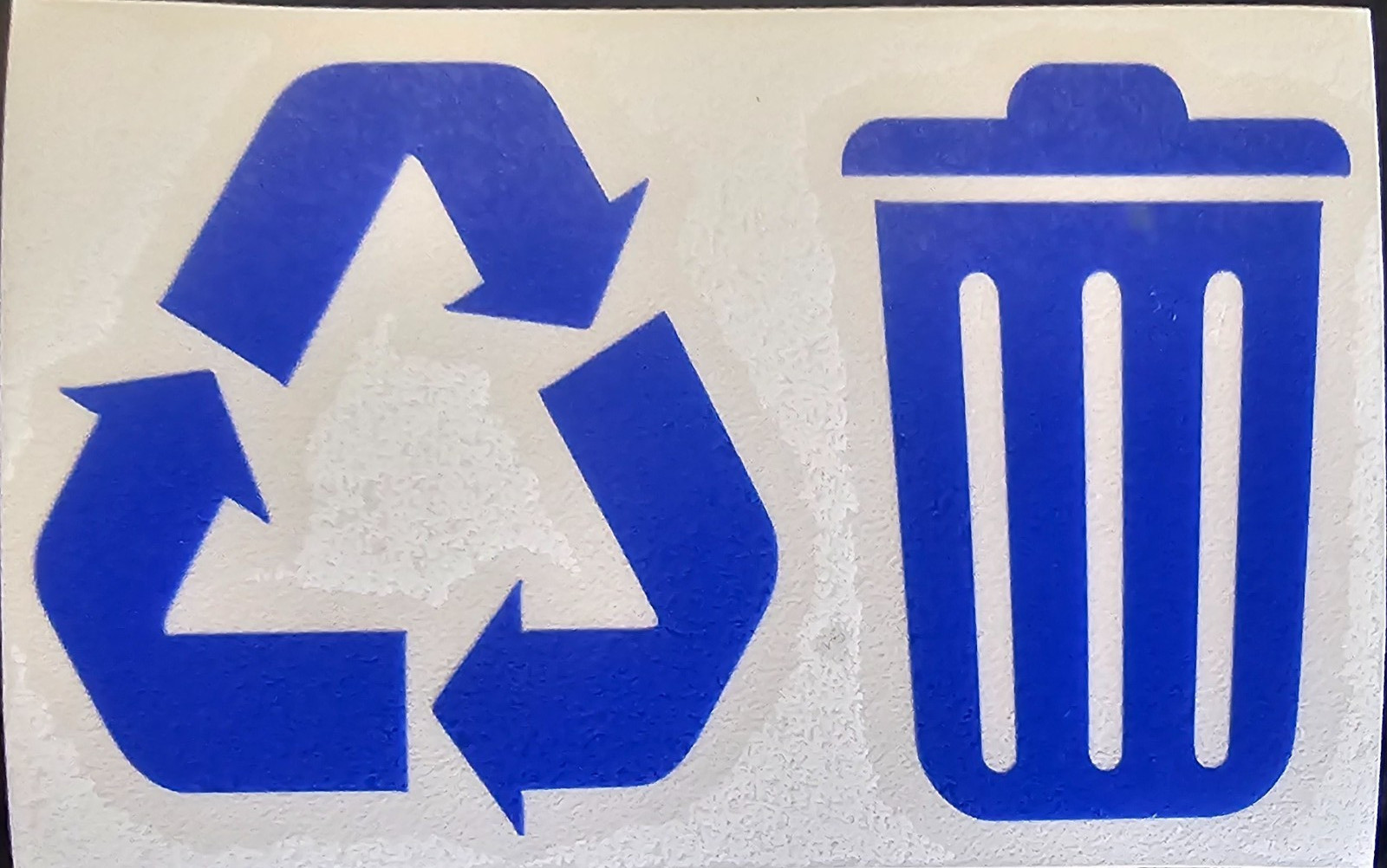 Multi color-Trash and Recycle – sticker decals for home & office – 2 inch.