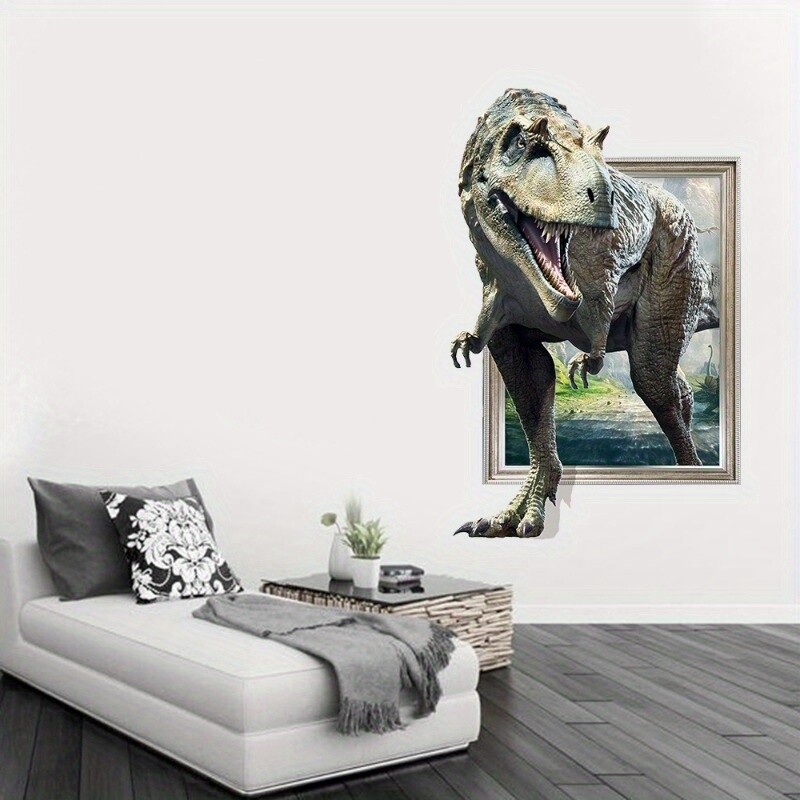1 Piece Realistic Dinosaur Wall Stickers Creative Home Decor Add Humorous Fun