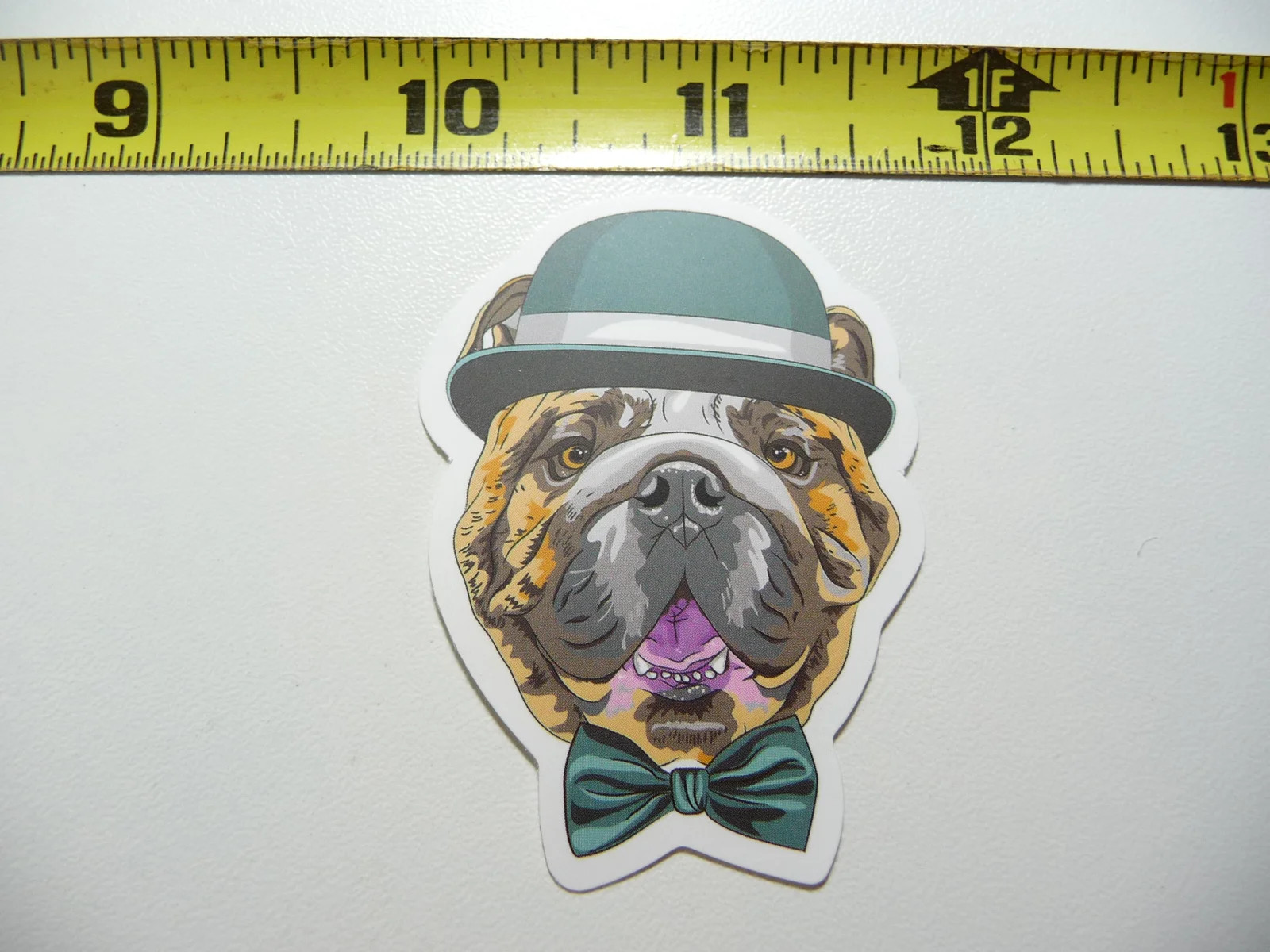 BULLDOG STYLISH BOWTIE SMALL STICKER DECAL DOG PET BEST FRIEND LAPTOP