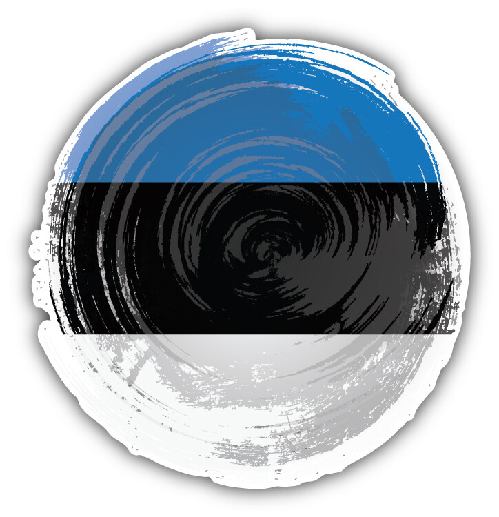 Estonia Grunge Flag Car Bumper Sticker Decal