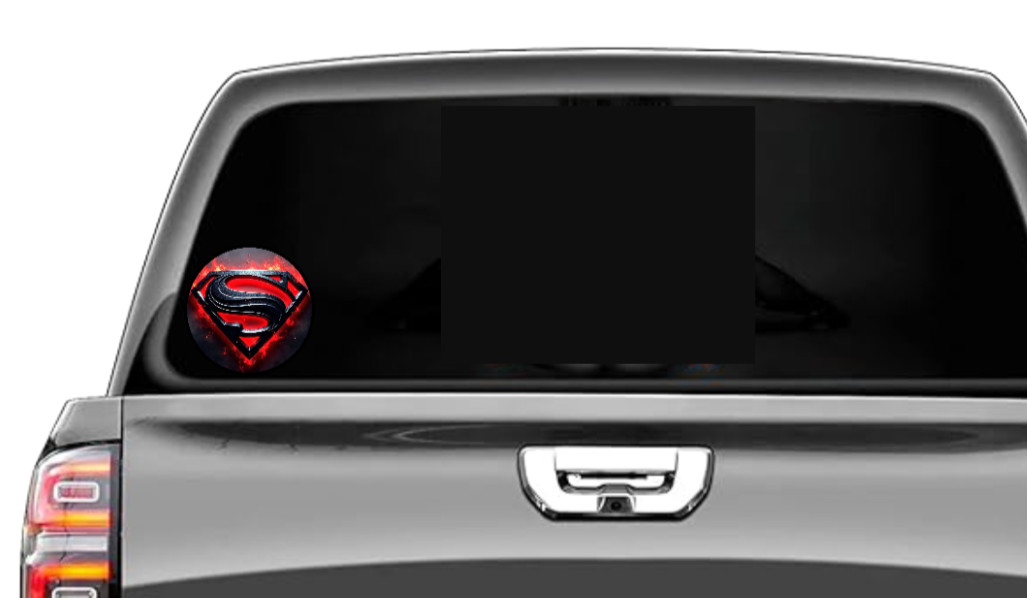 Superman (Iron Logo) 4" Vinyl Decal Car Cooler Laptop Truck Trailer Grill Decor