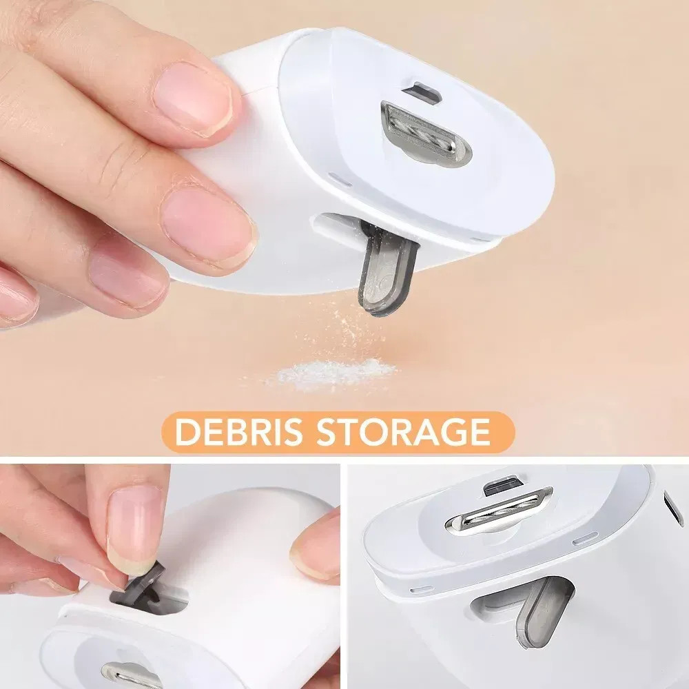 Electric Nail Clipper Trimmer Safety Thick Nails Manicure Pedicure USB Adults