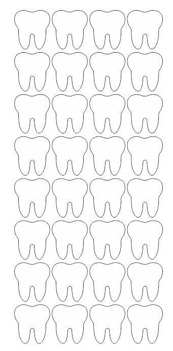 White Tooth Stickers Sticker 1" DC13-010