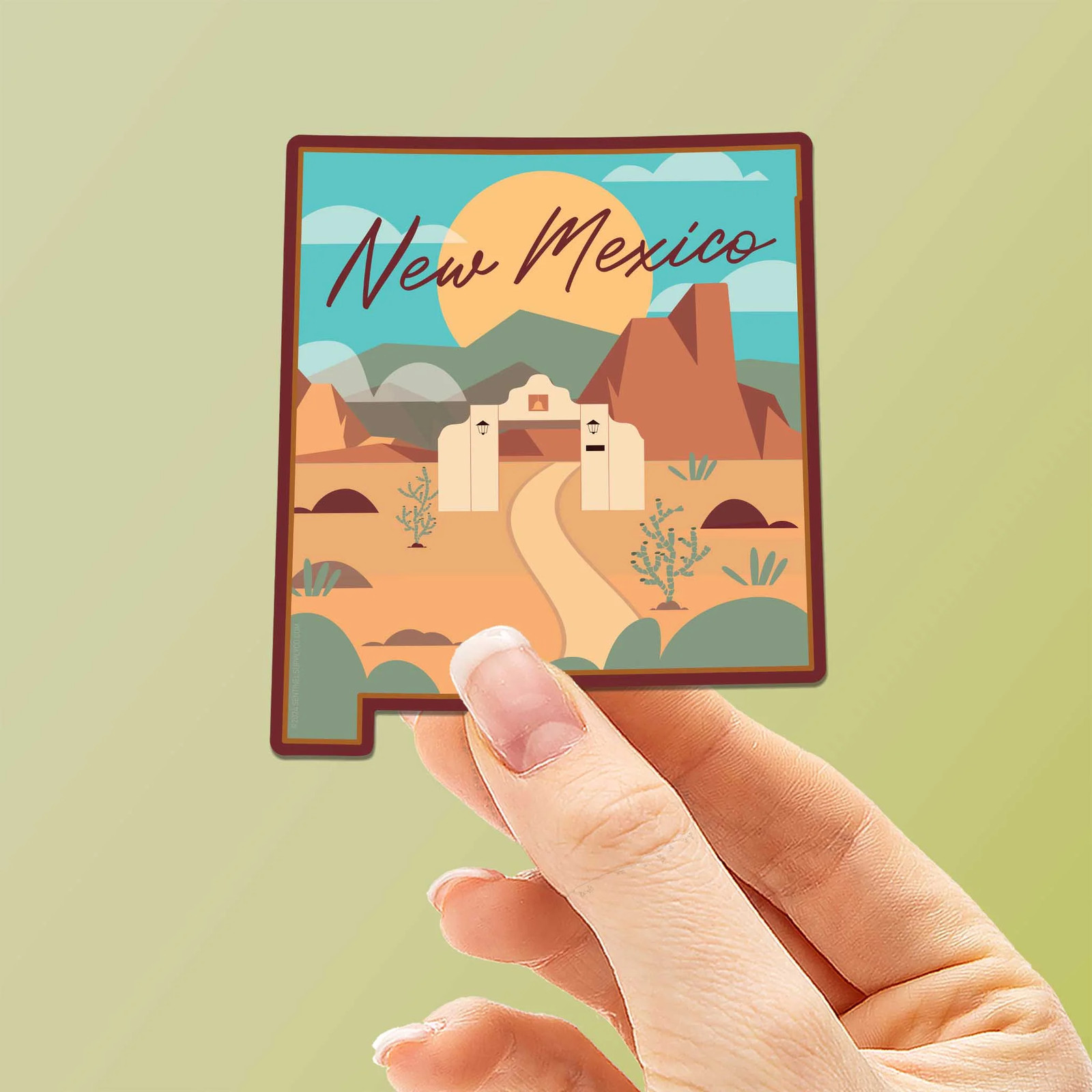 Desert Landscape New Mexico Sticker