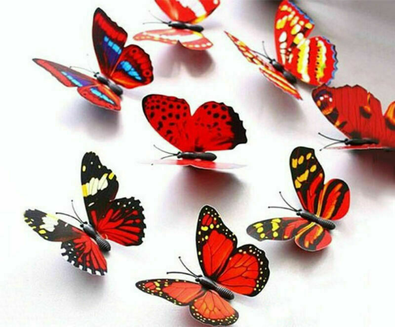 Artificial Butterflies with Magnet Home Decorations 12 24 36 100 pcs / Pack Set