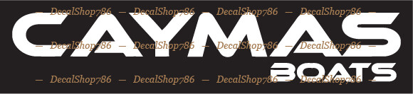 Caymas Boats – Outdoor Sports – Car/SUV/Truck Vinyl Die-Cut Peel N' Stick Decals