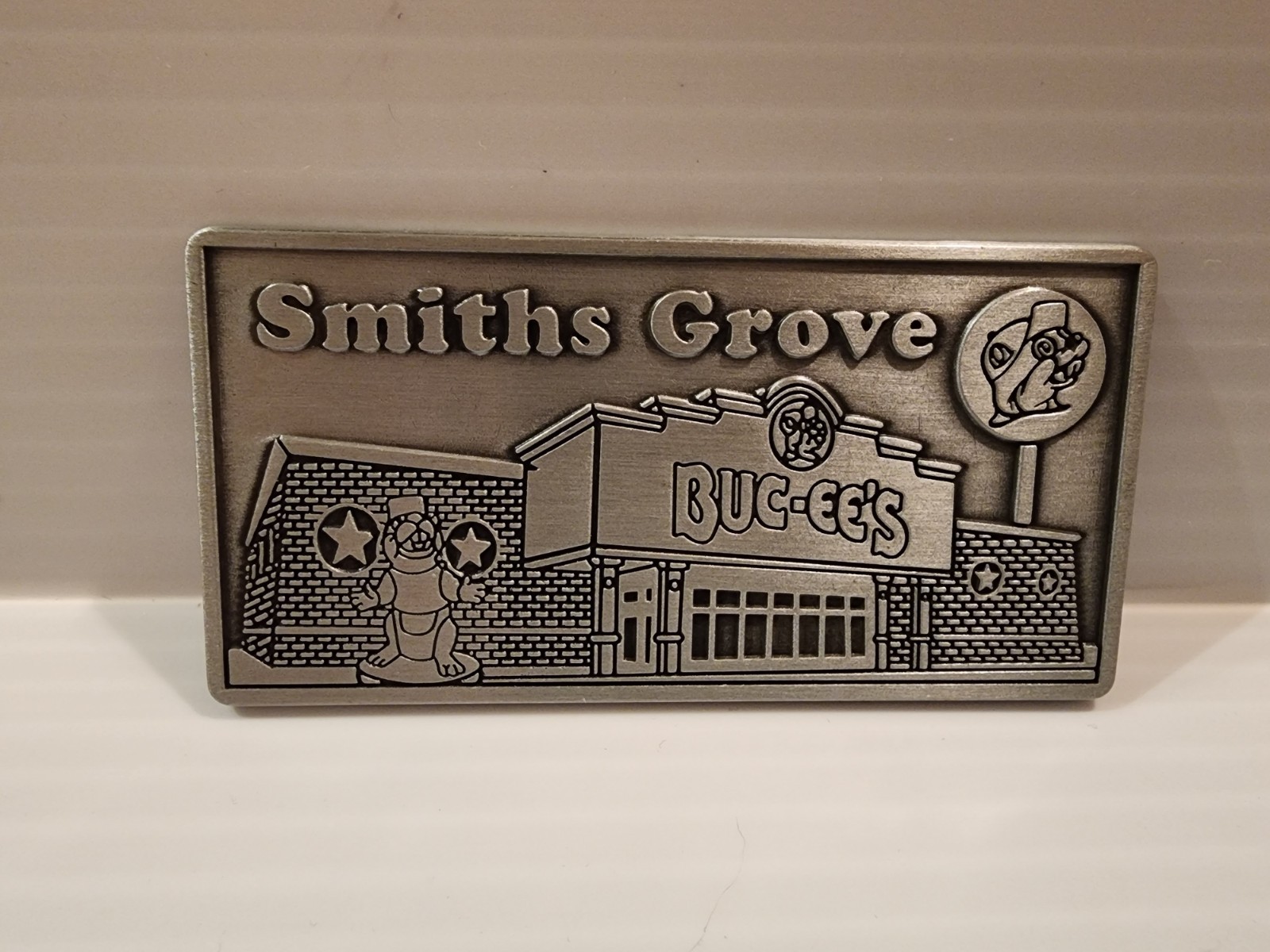 Buc-ee's Beaver Embossed Pewter Magnet Smiths Grove, Kentucky Store