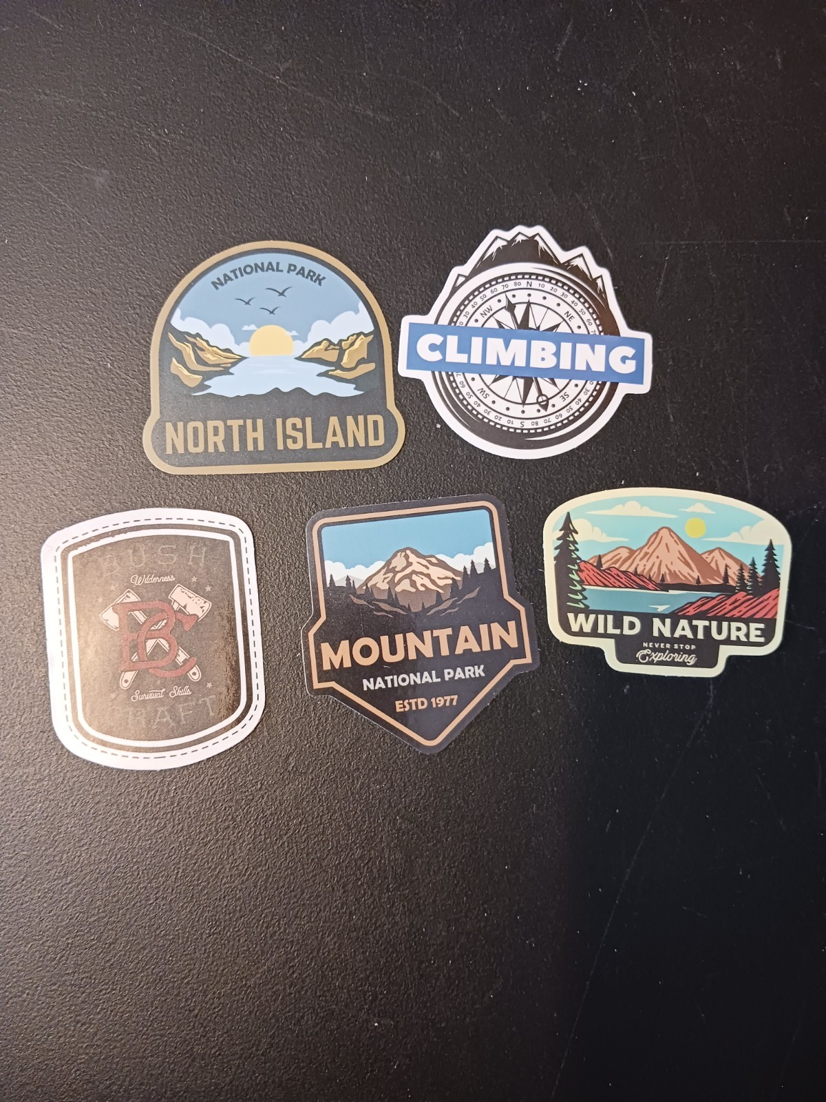 25 New Outdoors-Themed Vinyl Stickers Hiking, Camping, Bigfoot…Lot 1 of 2