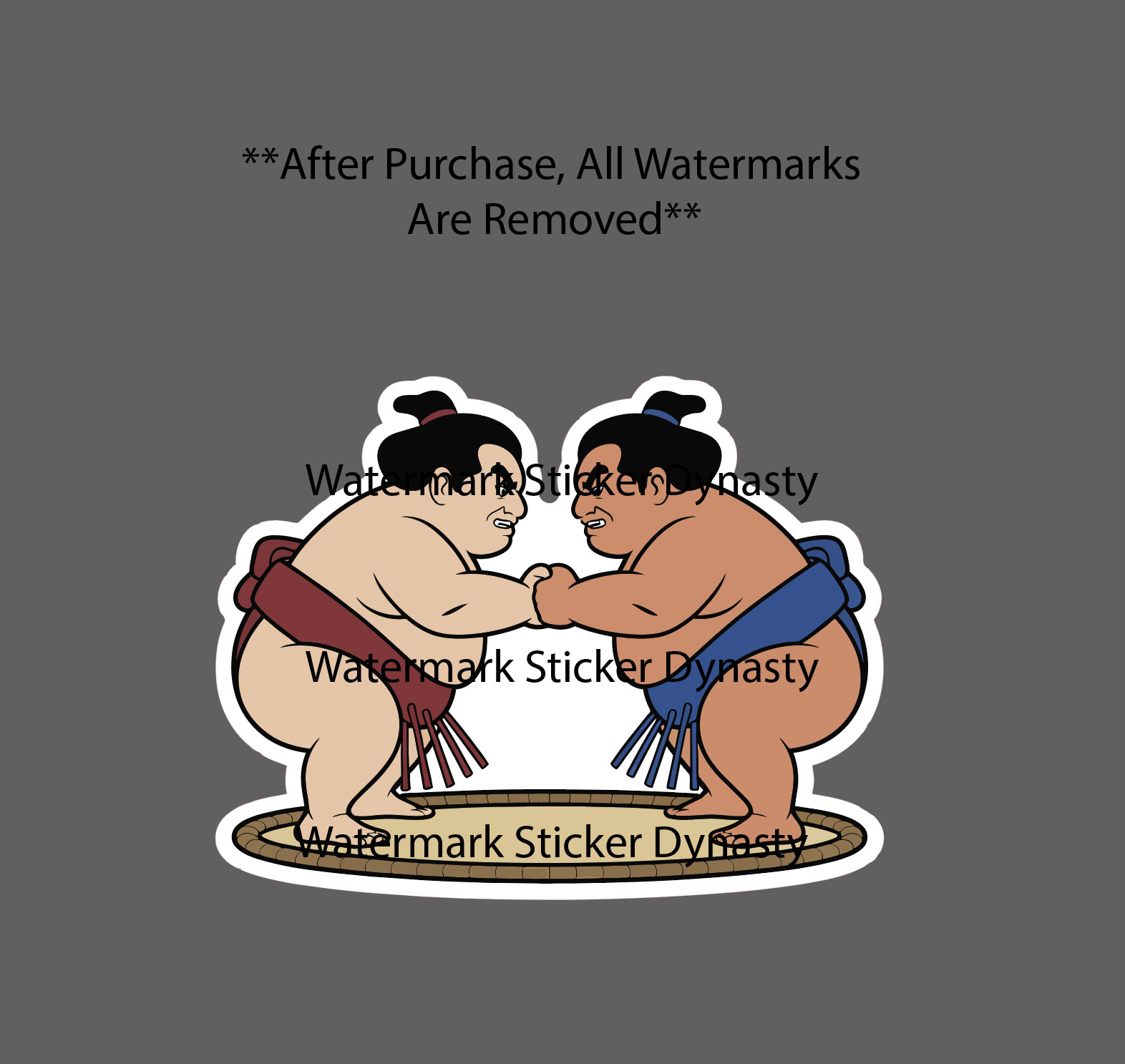 Sumo Wrestler Sticker Waterproof Decal Wrestling Japan Sport Athlete Gift NEW