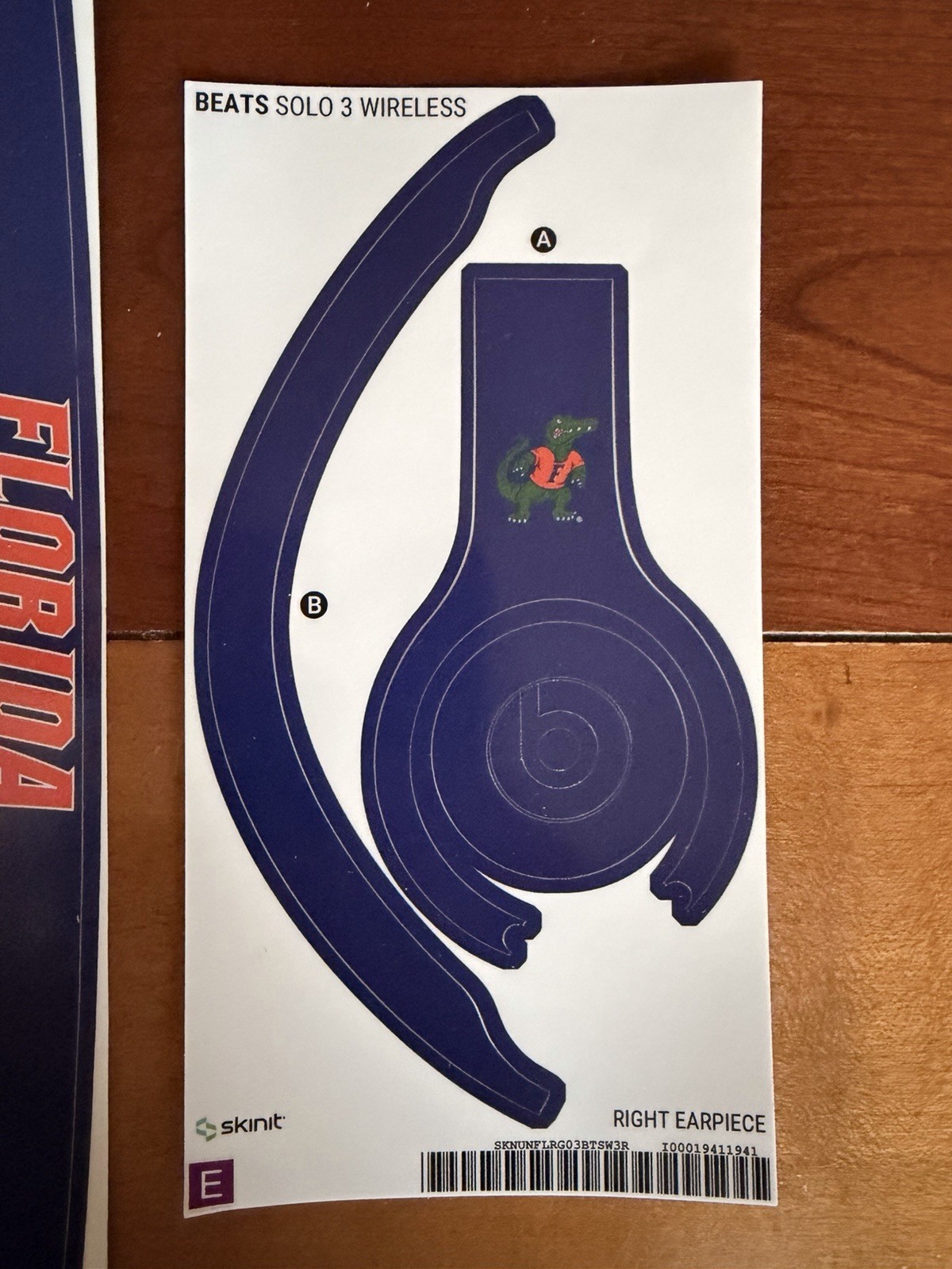 Skinit Florida Gators Vinyl Sticker Decal for Beats Solo 3 Wireless Headphones