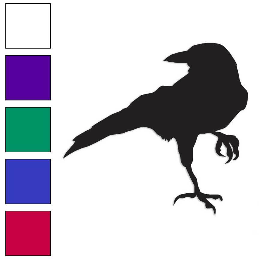 Crow Raven Jackdaw, Vinyl Decal Sticker, Multiple Colors & Sizes #834