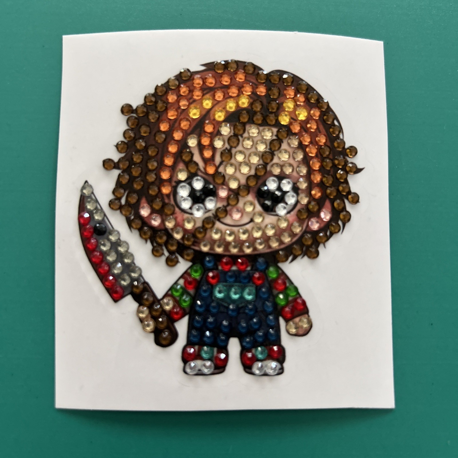 New!! CHUCKY Diamond Art STICKER Scary Cute Horror Chibi Style Scrapbooking