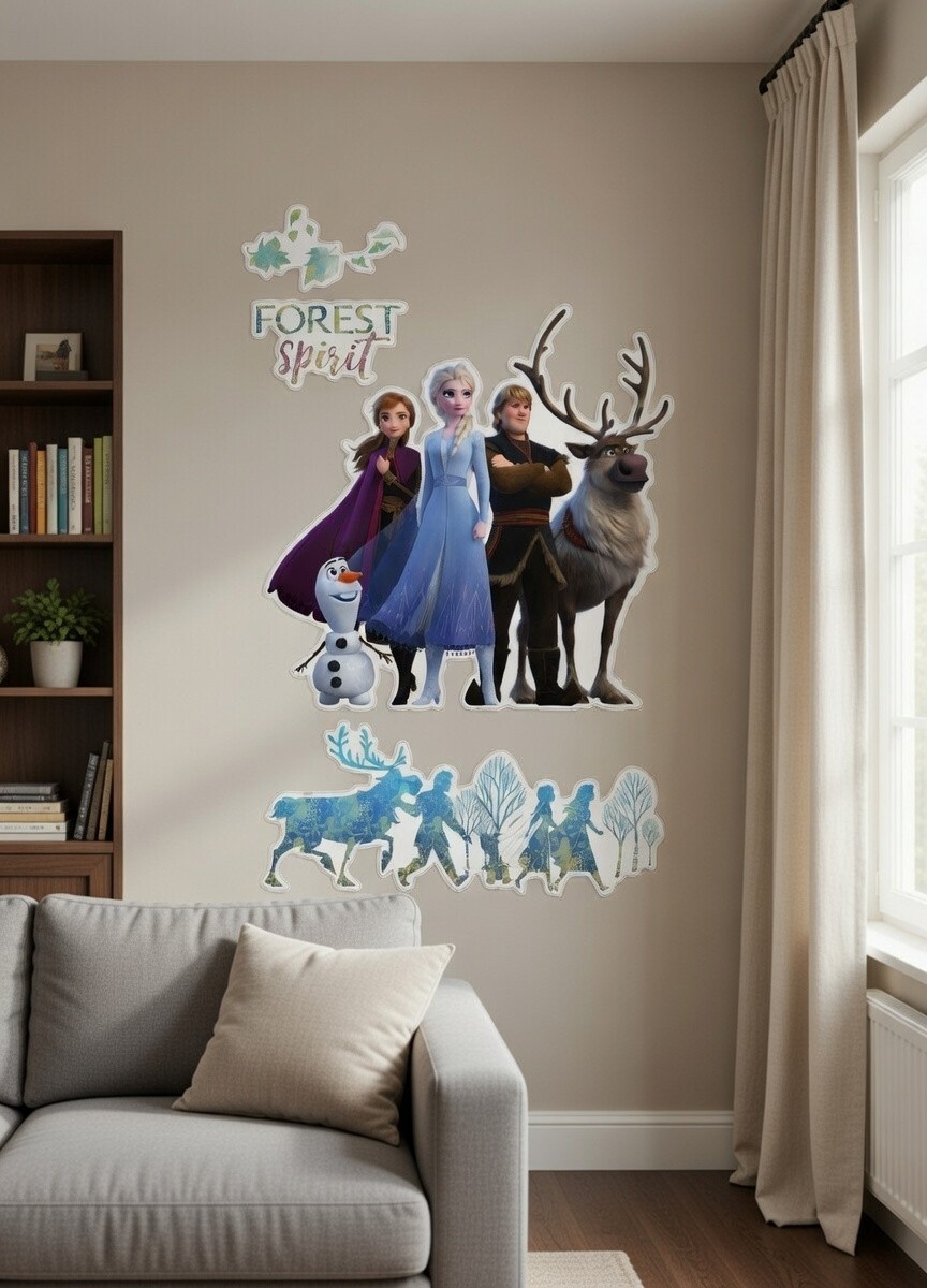 Disney Frozen Wall STICKERS furniture decals set 50x70cm Elsa Anna Olaf kids