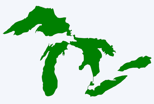 Michigan Great Lakes Vinyl Decal Sticker – You choose color and size