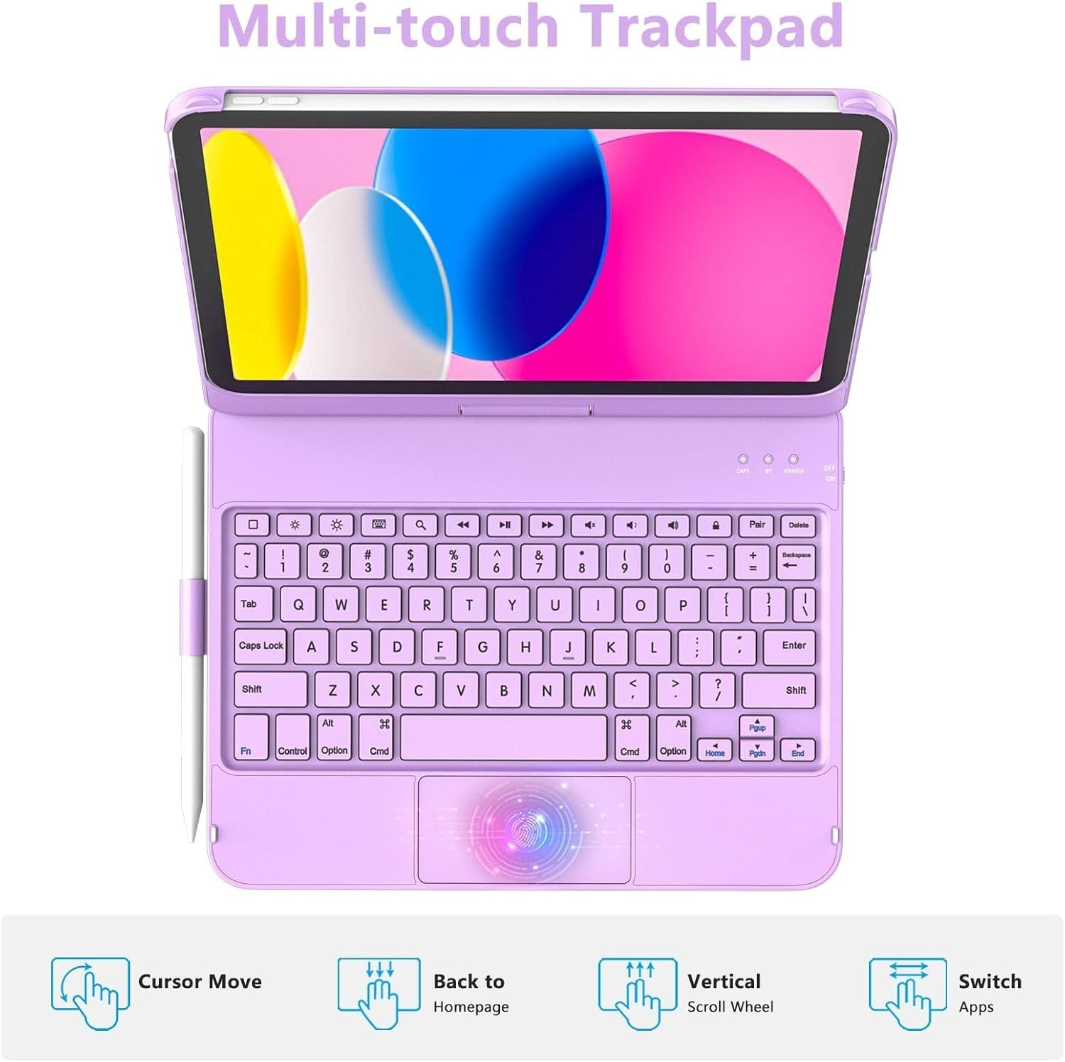 Touch Keyboard Case for iPad (A16) 11th Generation 11 inch 2025&10th Gen 10.9…